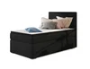 Postel boxspring NAMBUL 90x200 cm, pravá, černá látka