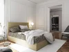 Postel CESMIN 180x200 cm krémová se vzorem