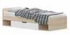Postel CHACALTAYA se zásuvkou 90x200 cm, dub sonoma / bílá mat