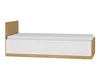 Postel GATTON 90x200 cm s roštem, dub artisan/bílý lesk