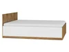 Postel GATTON 90x200 cm s roštem – dub burgundský/bílý lesk