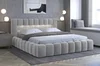 Postel HUA 07 s LED 160 × 200 cm, světle šedá