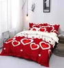 Povlečení Hearts Red 3dílné Polycotton