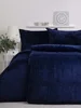 Povlečení Laura tmavě modrá mikroplyšové
