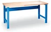 Pracovní stůl GD s bukovou spárovkou, 2000x800 mm, modrý