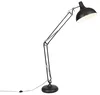 Průmyslová nastavitelá stojací lampa černá