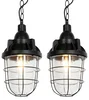 Průmyslové závěsné lampy Cabin – sada 2 černých