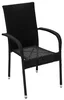 Ratanové stohovatelné křeslo Deokork SIENA v černé barvě
