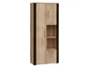 Regál WUBIN 3D s dvířky – dub sonoma/dub sonoma tmavý, 80×185×48 cm – 5 let záruka