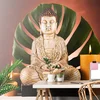 Relaxační tapeta Budha s květinovým zátiším