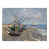 Reprodukce Van Gogh - Fishing Boats on the Beach 40x30 cm