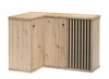 Rohová komoda BARBUS dub artisan/černá mat