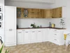 Rohová kuchyňská linka Simea Artisan, bílá MAT