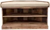 Rohový botník Rami z indického palisandru - 105x60x40 cm, přírodní úprava