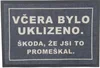 Rohožka s vtipným nápisem o úklidu 40×60 cm
