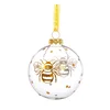 Ručně vyráběná skleněná vánoční koule Golden Bee