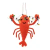Ruční textilní vánoční ozdoba 11 cm Lobster