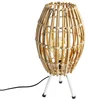 Rustikální bambusová stolní lampa s trojnožkou