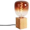 Rustikální dřevěná stolní lampa s LED G140