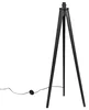 Rustikální trojnožková stojací lampa černá