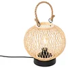 Rustikální venkovní ratanová stolní lampa Calamus