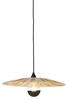 Rustikální závěsné svítidlo Leia s lanem, černá, 45 cm