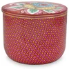 Růžová porcelánová dóza Pip Studio s exotickým motivem, Ø11,5 cm