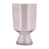 Růžová skleněná váza Drum, 24 cm
