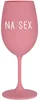 Růžová sklenice na víno 350 ml s motivem NA SEX