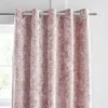 Růžové závěsy z sametového materiálu – sada 2 kusy 168x183 cm