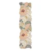 Růžový ručně tkaný vlněný běhoun Daphne Floral 60x230 cm