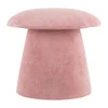 Růžový sametový taburet Mushroom