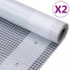 Sada 2 bílé krycí plachty 260 g/m² 4x6 m