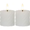 Sada 2 LED voskových svíček Star Trading Flamme Swirl 7,5 cm
