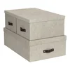 Sada 3 béžových úložných krabic Inge od Bigso Box of Sweden