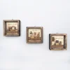 Sada 3 obrazů 15×15 cm v rámu MDF NN01440