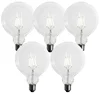 Sada 5 stmívatelných LED žárovek E27 G125, 4W, 450lm, teplá bílá