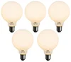 Sada 5 stmívatelných LED žárovek E27 G95 5W opálové sklo