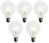 Sada 5 stmívatelných LED žárovek G95 E27 5W, teplé jantarové světlo