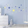 Sada 50 hvězdičkových samolepek Ambiance Stars Blue and Yellow