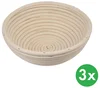 Sada kulatých ratanových ošatků 25 cm (3 kusy)