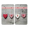 Sada skleněných krytů na sporák Wenko Heart 52x30 cm