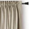Sametový závěs Pleat 140x245 cm hnědý/béžový