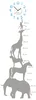 Samolepící dětské hodiny Animal Chart