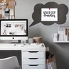Samolepicná nástěnka ve tvaru bubliny Šedá