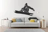 Samolepka na zeď Snowboardista 60x37cm Černá