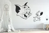 Samolepka na zeď Tom a Jerry 45x30cm Černá
