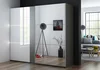 Šatní skříň DENENA 250 grafit/bílý lesk