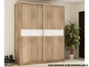 Šatní skříň EUDUNDA 1B – dub sonoma/bílá, 160 × 216 × 65 cm, 5 let záruky