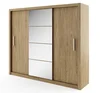 Šatní skříň IDEA 01 dub shetland s zrcadlem 250 cm